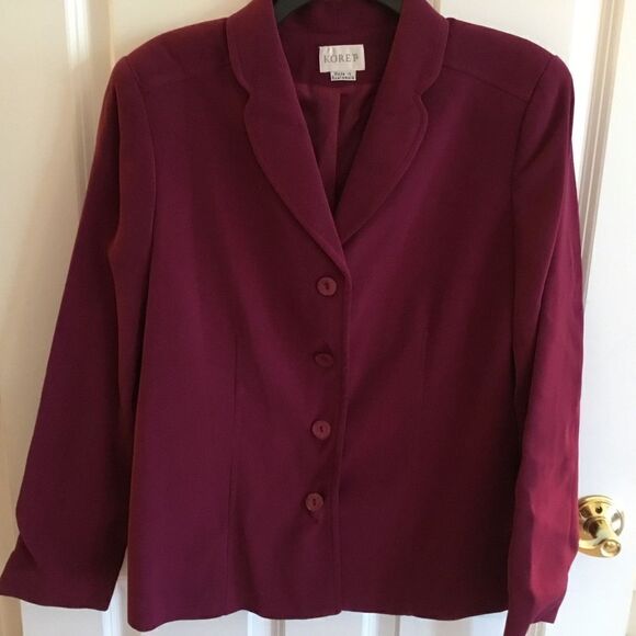 NWT. Koret Brand Women’s Size 8 Wine Colored Jacket - Picture 2 of 12